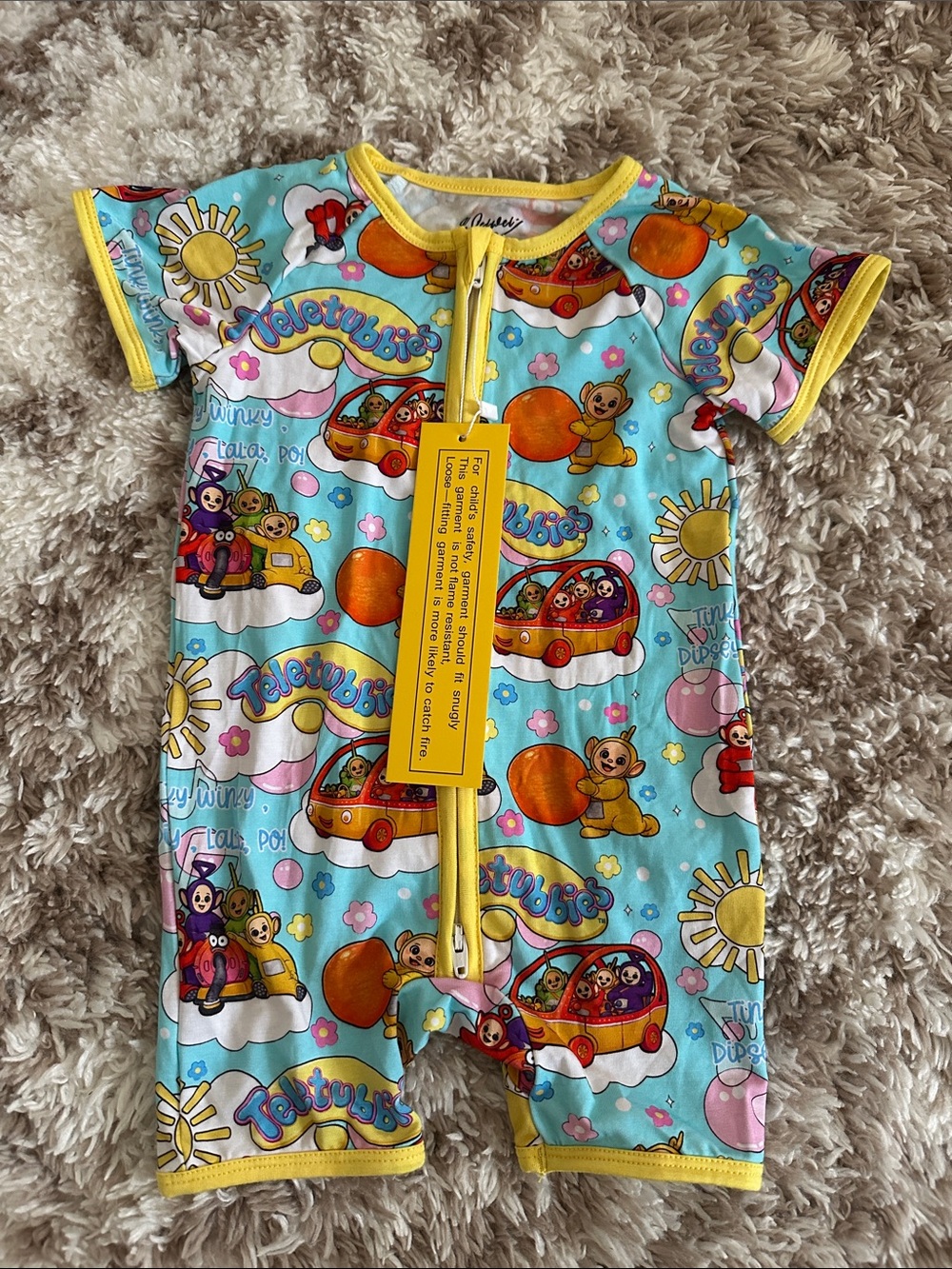 Teletubies bamboo shortie